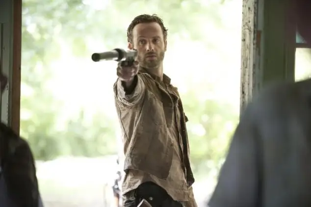 Rick Grimes on AMC's Walking Dead is allowed to shoot people—he lives in a TV zombie apocalypse